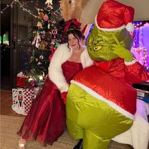 Festive White Faux Fur Cropped Coat Jacket